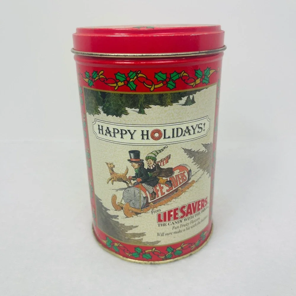 Vintage 1989 LifeSavers Holiday Keepsake Tin Limited Edition Christmas Decor 6